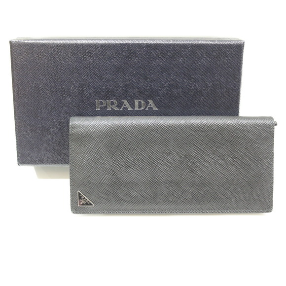Prada Bi-fold Long Wallet Leather Black - Picture 11 of 11
